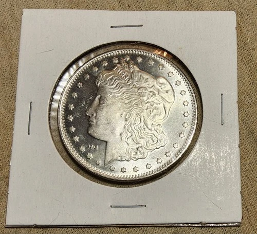 1 TROY OZ .999 FINE SILVER BULLION ROUND COIN MORGAN DOLLAR DESIGN HIGHLAND M BU