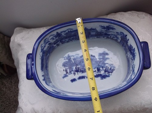 Victoria Ware Ironstone Chinoiserie Blue & White Porcelain Foot Bath Planter - Picture 6 of 9