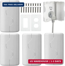 Tellegloww 4 Pack Safety Outlet Cover Box Wall Outlet Cover for Baby Proofing Ex
