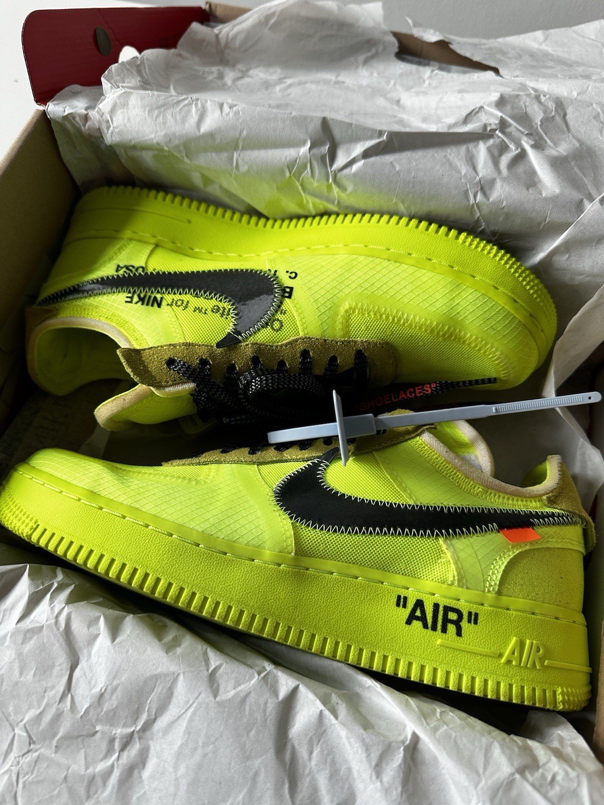 OFF WHITE X NIKE Nike X Off White Air Force 1 Uk7 5 Volt