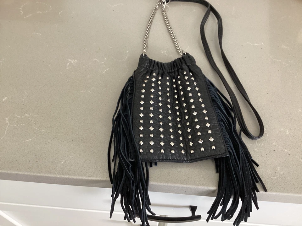 Bolso Mudd Plisado Borla Flecos Bandolera Bolso Country Rock Conciertos Foto 2 de 4