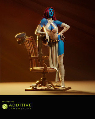 Mystique - Xmen by Abe3D FAN ART 1:6 Statue Resin 3D Printed DIY Model Kit