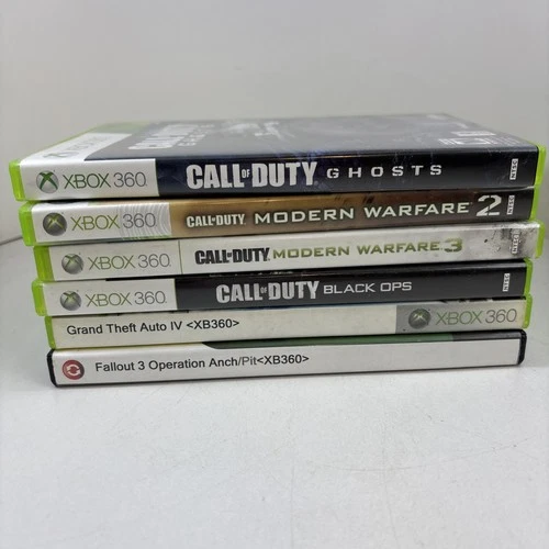 Call of Duty Xbox 360 LOT Black Ops Modern War 3 Ghosts Grand Theft IV Fallout 3