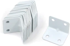 1.3" X 1" L Shape Shelf Corner Brace Iron Right Angle Bracket White Furniture Ha