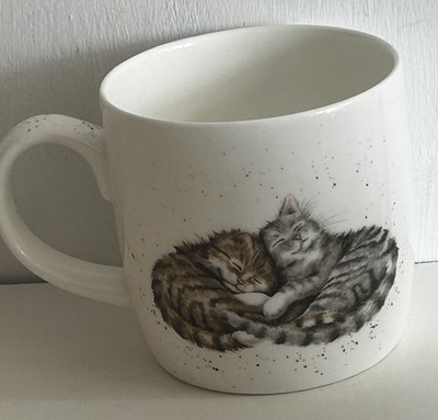 Wrendale FELINE GOOD Katzen/Kätzchen Royal Worcester Fine Bone China Becher 