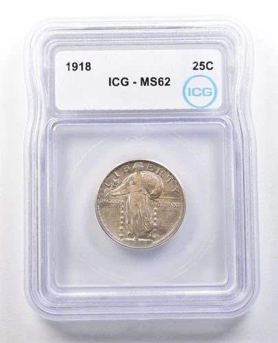 1918 Standing Liberty Quarter MS62 ICG *1214
