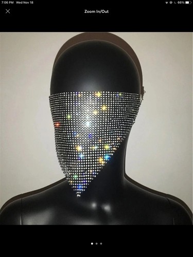 Silver Sequin Party Mask - Picture 1 of 2