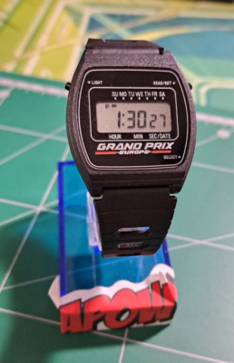 Hyper Rare Vintage (1980) Watch LCD Grand Prix Europe *Working Full Nice Watch*