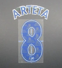 2007 - 2013 OFFICIAL SPORTING ID LEXTRA ARTETA 8 PLAYER SIZE NAVY NAMESET