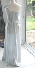 CLEARANCE SALE , Lovely Long White & Blue Dress By Next UK 12