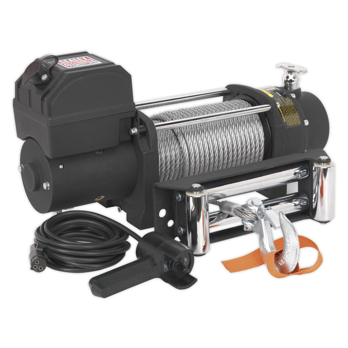 Sealey Self Recovery Winch 5450kg (12000lb) Line Pull 12V Garage Workshop DIY