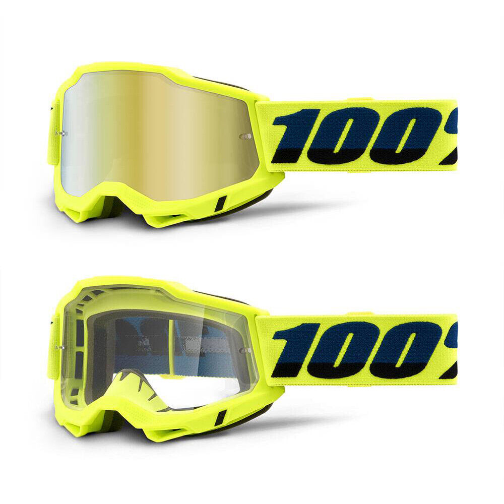  100% Accuri 2 Enduro - Gafas protectoras para bicicleta de  montaña y motocross, MX y MTB Racing (naranja, lente dual con ventilación  transparente) : Automotriz