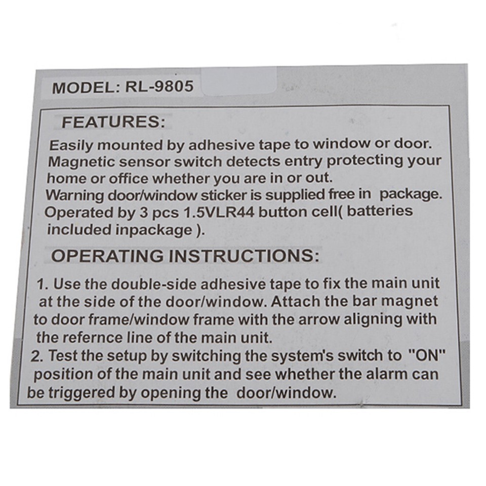 WIRELESS Home Window Door Burglar Security ALARM System Sensor