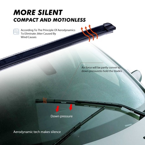 24"+24" Wiper Blades Fit For Mercedes-Benz C E Class C250 C300 C350 C63 AGM E350 - Picture 5 of 12