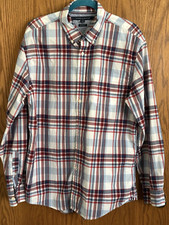 Tommy Hilfiger Custom Fit Plaid Button Down Shirt Long Sleeves Men's Size XL