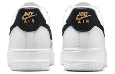 スニーカー Nike Air Force 1 Low '07 Essential White Black Gold (W) Nike Air Force 1 Low '07 Essential White Black Gold Mini