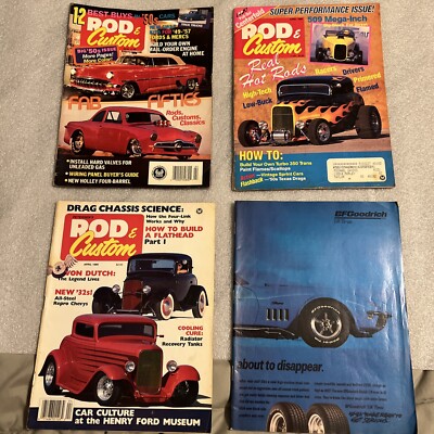 (4) Rod & Custom Apr/89 Feb/Apr 90 Dec/94 No Cover / Back Page F3C