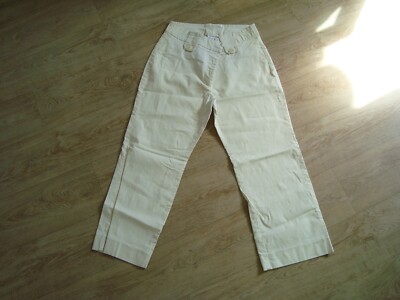 Damen Bermuda Gargo Capri kurze Shorts Outdoor Taschen Hose Gr. 38 creme STARS