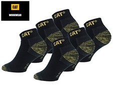 Caterpillar CAT Workwear Mens Premium 3 Pair Pack Trainer Sneaker Work Socks    