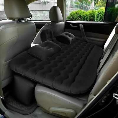Inflatable Car Air Mattress Bed Camping Travel Sleeping Cushion Back Seat Pads