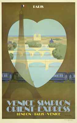 Venedig Simplon Paris 1982 Vintage Reise Retro Poster Kunstdrucke Deko