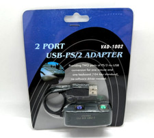 New VAD-1002 USB to PS2 Keyboard and Mouse Adaptor USB-PS2Y VTG