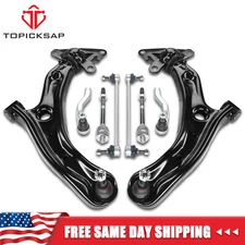8x Suspension Control Arm w Ball Joints Kit Tie Rod For 2009-2013 Honda Fit