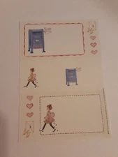 NEW VTG Susan Branch Stickers Labels Mail Love Mailbox Sheet of 12 Stickers