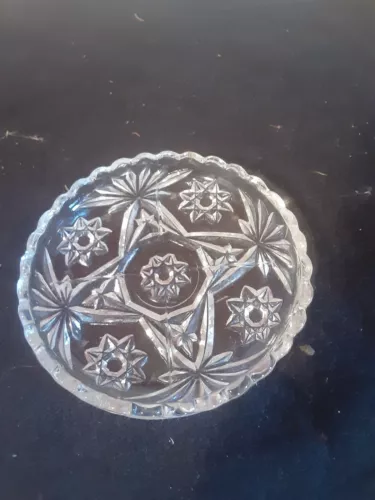 Star of David Americana Glass Ashtray 3.5"