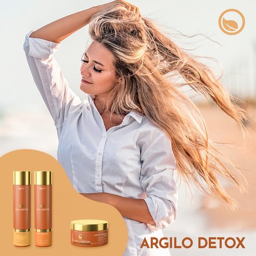 ARGILO DETOX-Shampoo+conditioner+Maske-Set zur Behandlung von Schuppen - Bild 3 von 6
