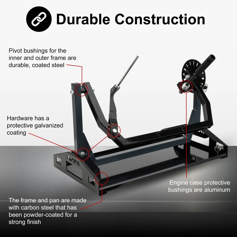 Tusk Motorcycle Engine Stand Single Cylinder 2/4-Stroke Small Engine Rotating Foto 3 de 4