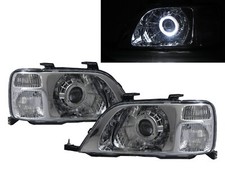 CR-V CRV RD1-RD3 96-01 Guide LED Halo Projector Headlight Chrome for HONDA LHD