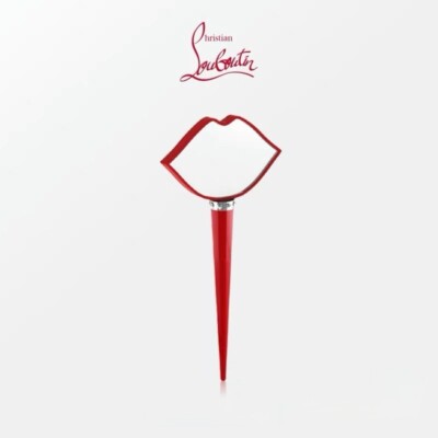 CHRISTIAN LOUBOUTIN Red Lip Mirror Novelty Two-Sided Hand Mirror NEW With Box