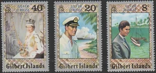 Gilbert Islands Queen Elizabeth II SilverJubilee #293 - 295 Mint NH Complete