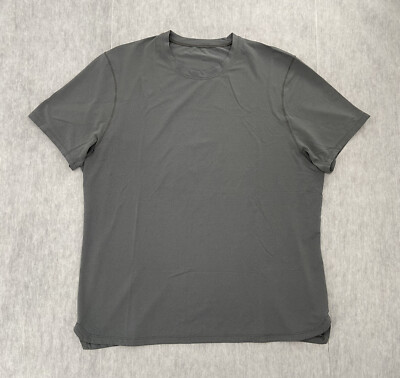 Lululemon All Terrain Adult Short Sleeve Shirt Mens Size XL Gray Gym Run  Yoga