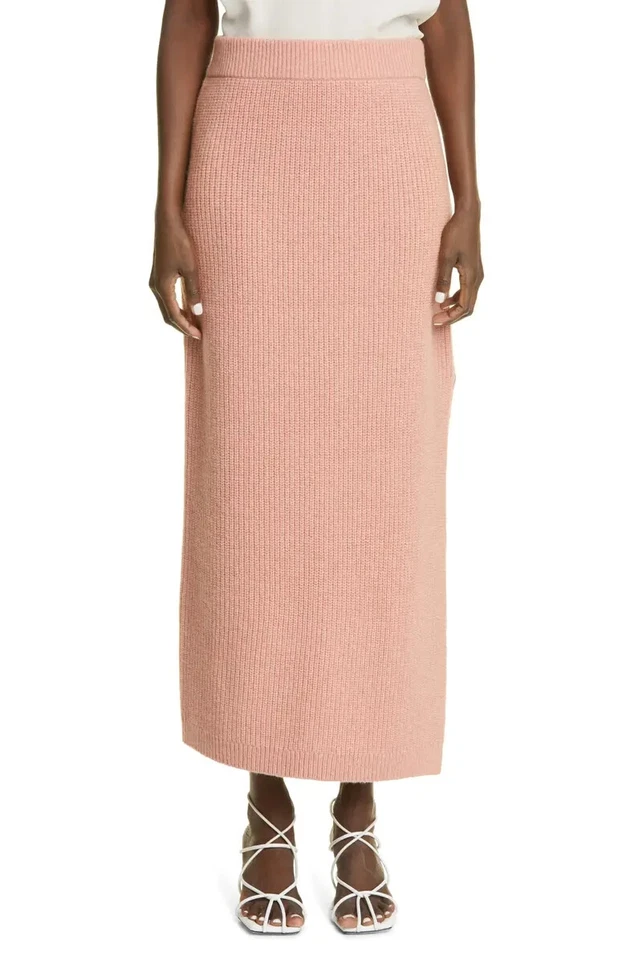 NEW Altuzarra Wetherby Rib Merino Wool Blend Sweater Skirt in Sienna SZ L #S4864 - Image 4 of 4