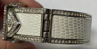 Victoria Wieck Crystal Pave Rhinestone Buckle Watch Silver  display picture 1