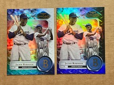 Jackie Robinson 2022 Topps Gold Label Class 1 Base & Black Baseball Cards.