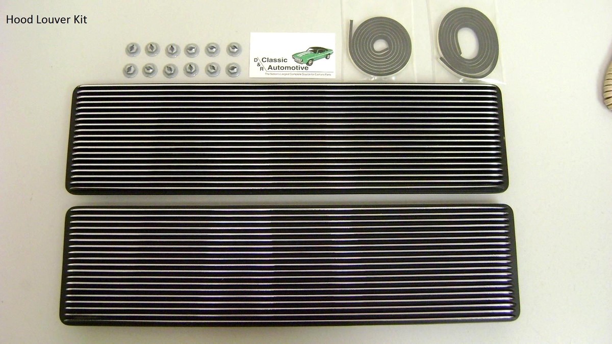 Nova 68-72 SS Super Sport Hood Louvers Camaro 67 16pc w/ Gaskets+