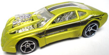 2009 HOT WHEELS OVERBORED 454 GREEN 1:64 DIECAST 2 3/4" CAR WITH CHROME  BLACK