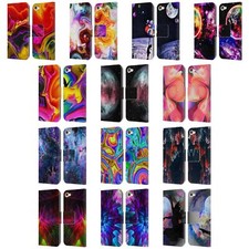 HAROULITA ASSORTED DESIGNS 3 LEATHER BOOK WALLET CASE FOR APPLE iPOD TOUCH MP3