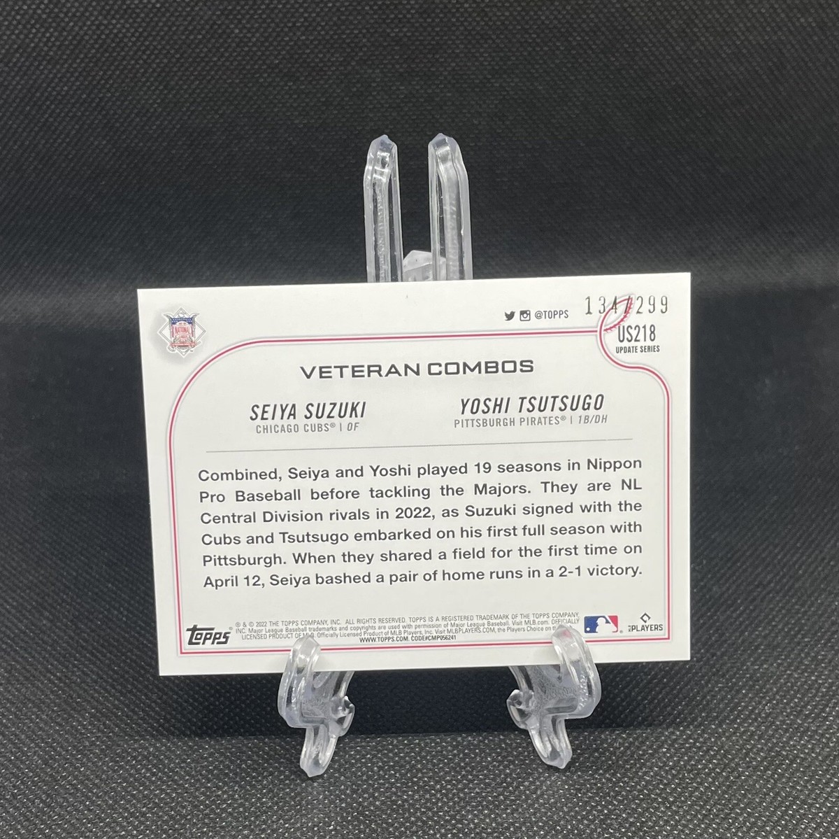 2022 Topps Update Japan Legends Reunite Orange Foil /299 Suzuki