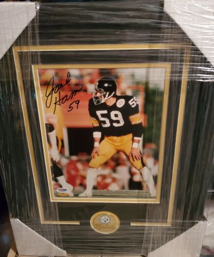 NICE FRAMED & MATTED Steelers Jack Ham 8x10 Photo Autographed PSA COA - Picture 1 of 5