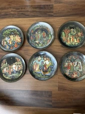 1990 Bradex Russian Fairy Tales Collectable Plates Set Of 6