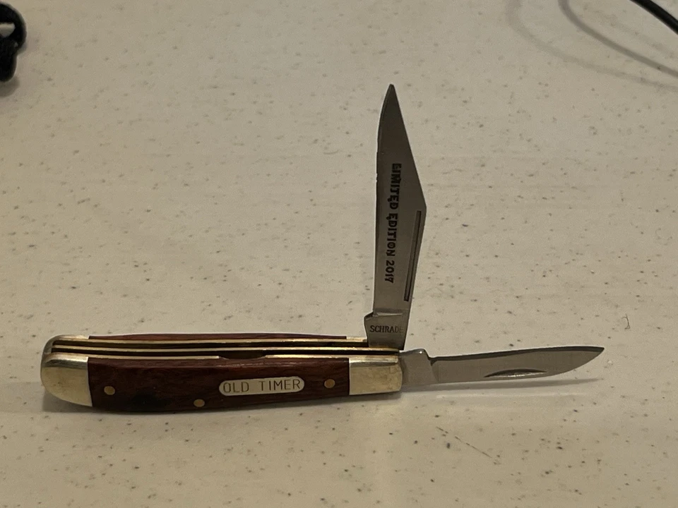 Cuchillo de Bolsillo Schrade Old Timer 2017 Edición Limitada 17-26 2 Hojas Stockman Bonito Foto 4 de 4