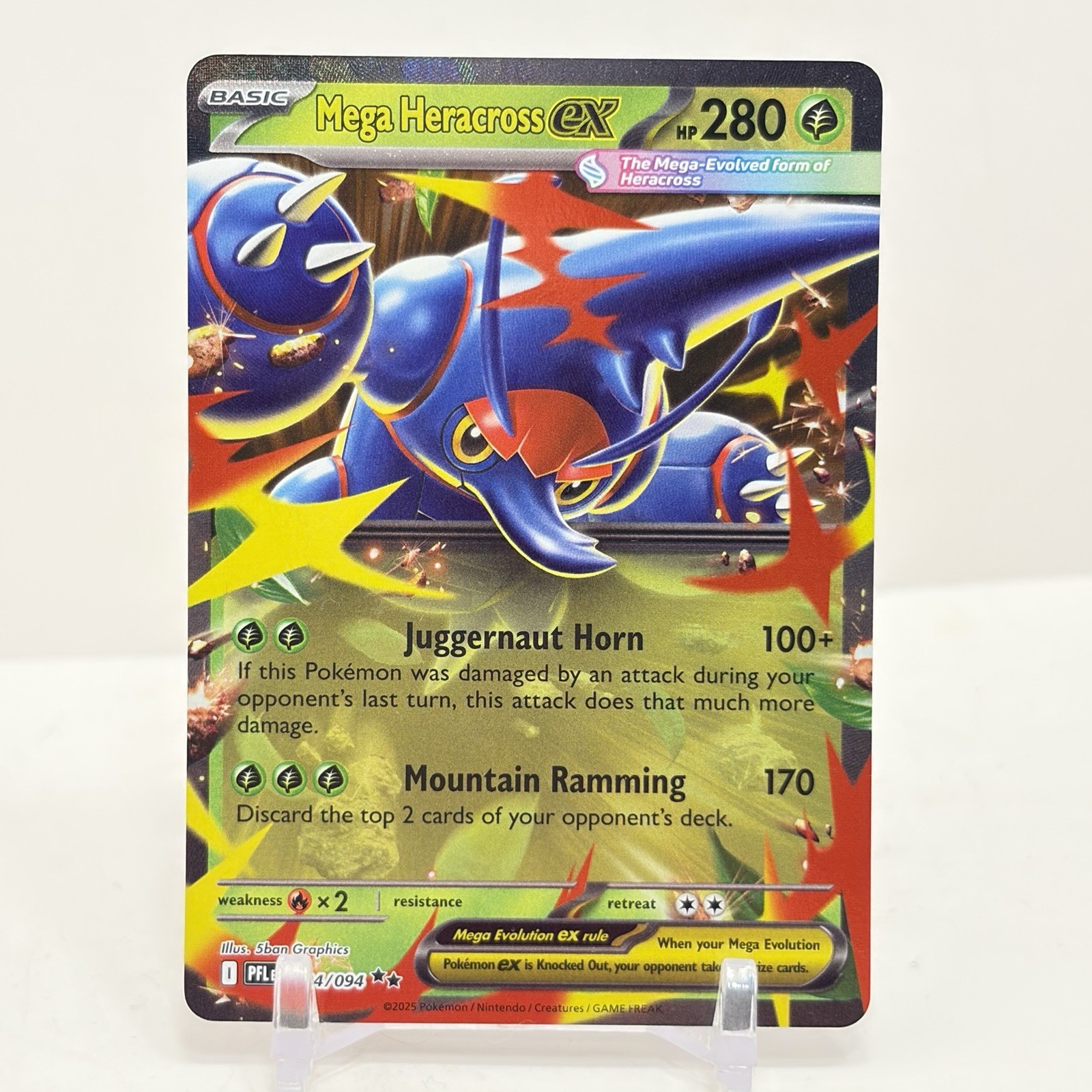 Pokémon Phantasmal Flames Mega Heracross Ex 004/094 NM