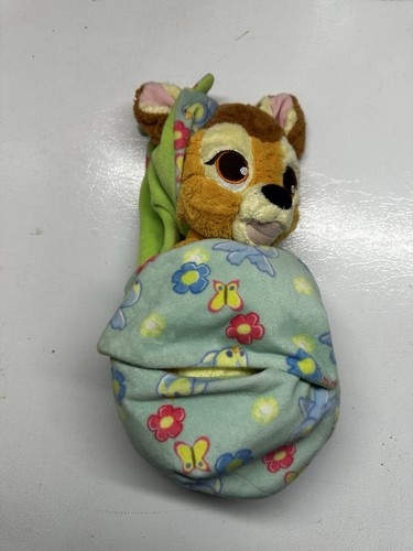 Disney Parks Babies BAMBI in a Blanket Pouch Swaddle 10" Plush Toy