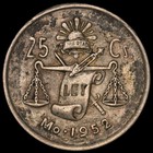 Mexico - 25 Centavos - 1952 - KM#443 - Silver .300 - 0.032 ASW — photo 2