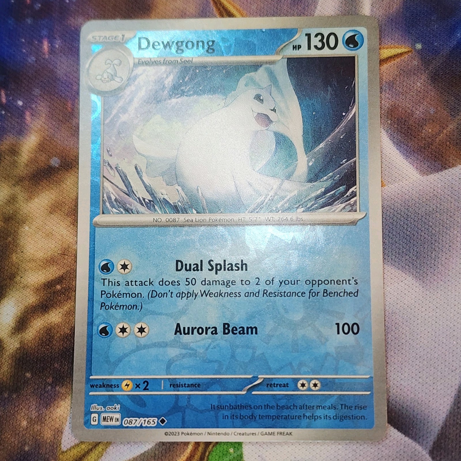 Pokémon Scarlet & Violet 151 Reverse Holo Rare Dewgong 087/165 Near Mint TCG