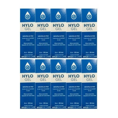1 - 10x Hylo Gel Lubricating Eye Drops 10ml / ~300 drops Ursapharm for Dry Eyes